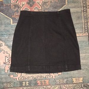 Black free people denim skirt
